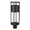 Z-Lite Luca Outdoor Post Mount Fixture, 1-Light, 7.25 In.W x 21.75 In.H, Black/Etched 517PHM-BK-LED - alternate 2